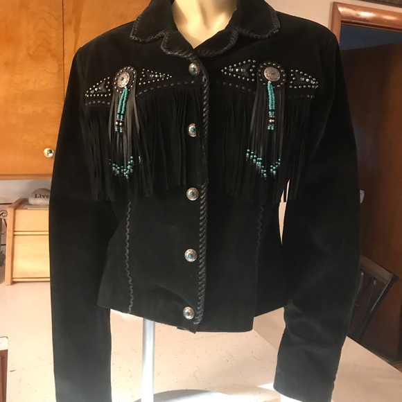 WESTERN JACKET Fringed Suede Leather Jacket - Picture 8 of 9
